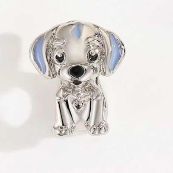Charm-Bracelet- Silver tone Cute Dog Shaped Charm - Picture 1 of 9